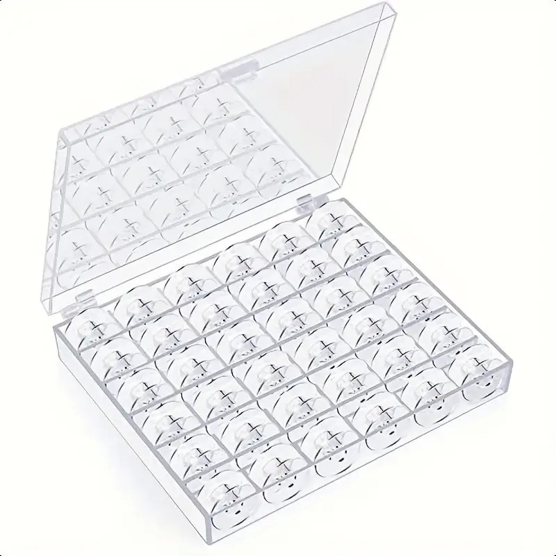 25/36pcs Transparent Plastic B - Bobbin Organizer Box 评论和价格