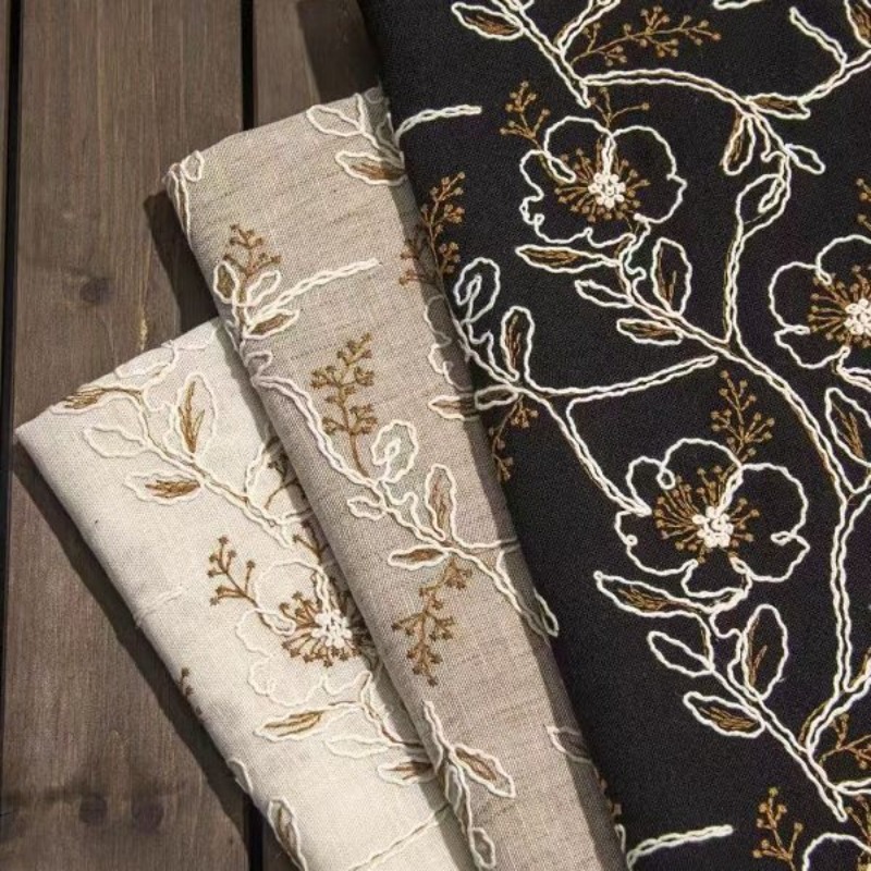 Embroidered Tulle Lace Trim Fa - Sewing Fabric 评论和价格