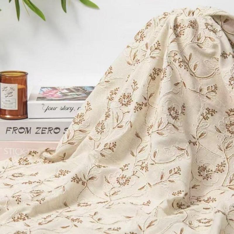 Embroidered Tulle Lace Trim Fa - Sewing Fabric 评论和价格