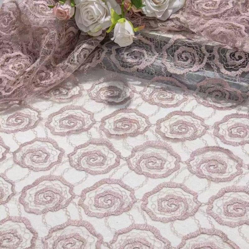 Embroidered Tulle Lace Trim Fa - Sewing Fabric 评论和价格