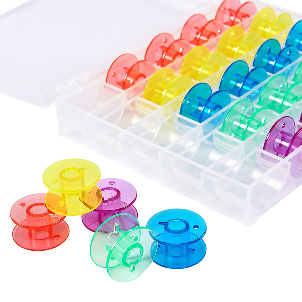 25Pcs/Set Plastic Threads Bobb - Bobbin Organizer Box 评论和价格