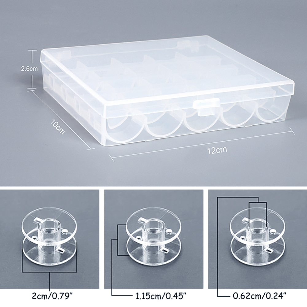25Pcs/Set Plastic Threads Bobb - Bobbin Organizer Box 评论和价格