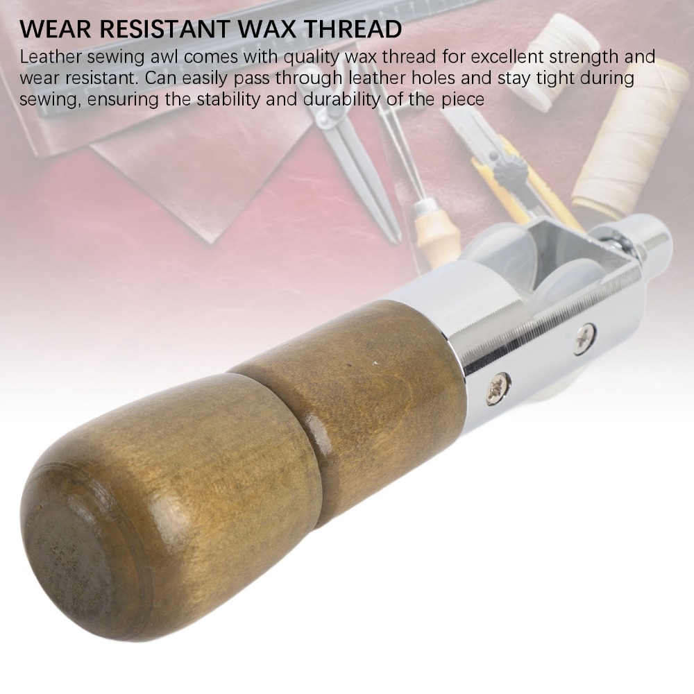 Ergonomic Wooden Handle Leathe - Leather Needle Heavy 评论和价格