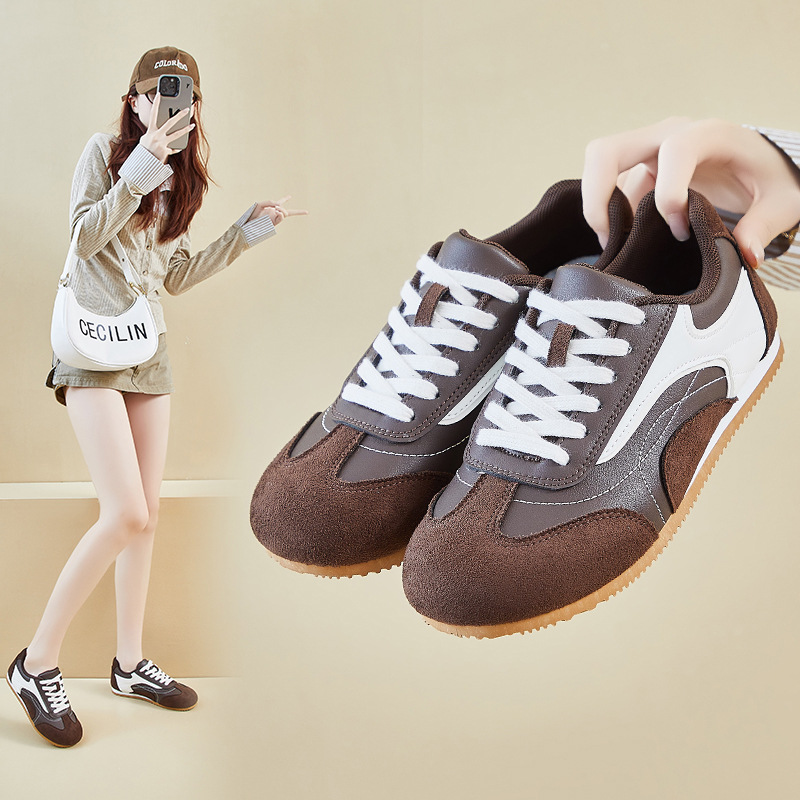 Women's leather sports shoes,  - Sewing Cotton 评论和价格