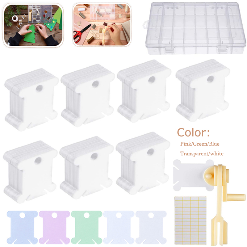 1/50/100/500pc Plastic Cross S - Bobbin Organizer Box 评论和价格
